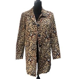 Worthington Stretch Cheetah Animal Print Jacket size Medium